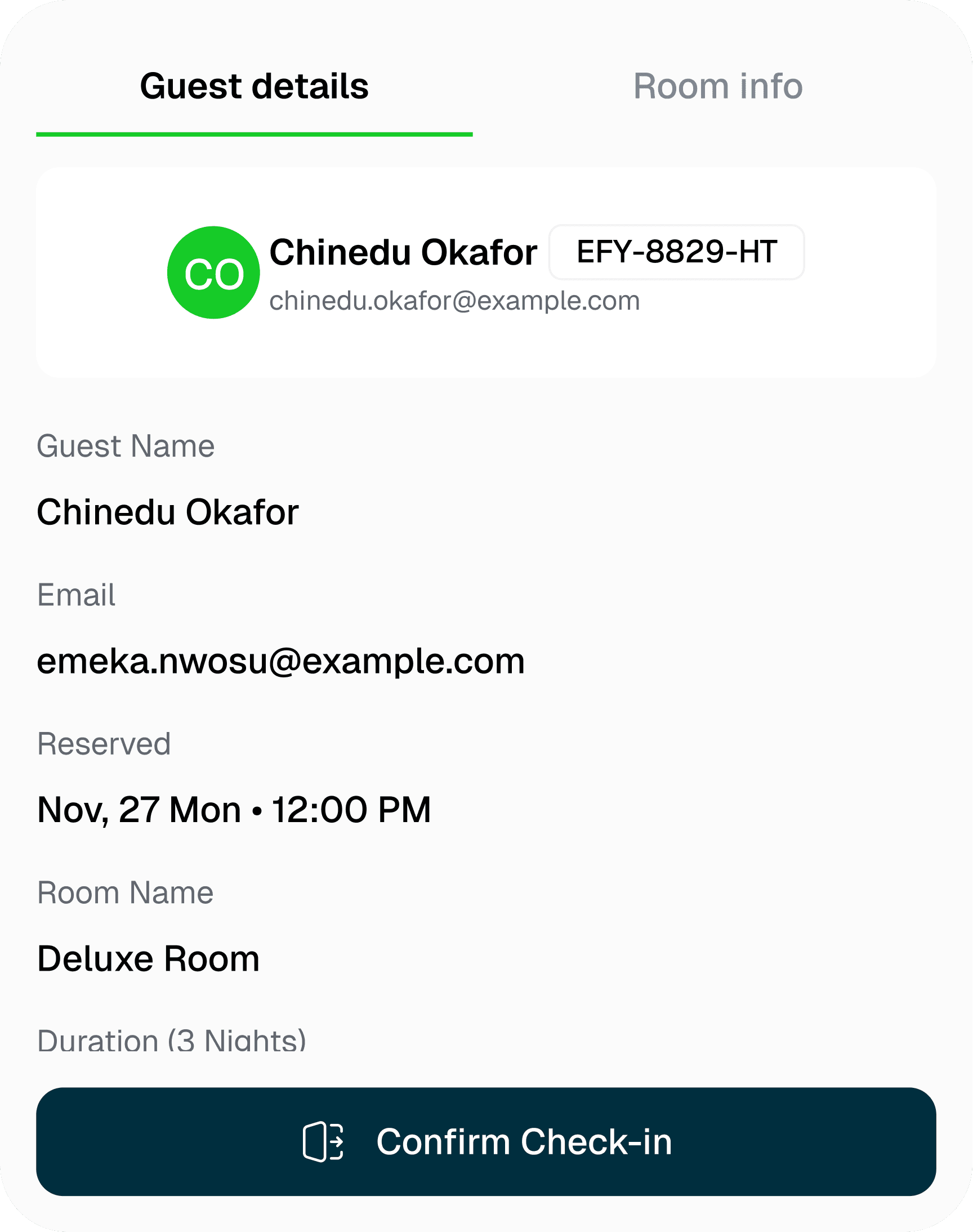 Check In. Check Out.