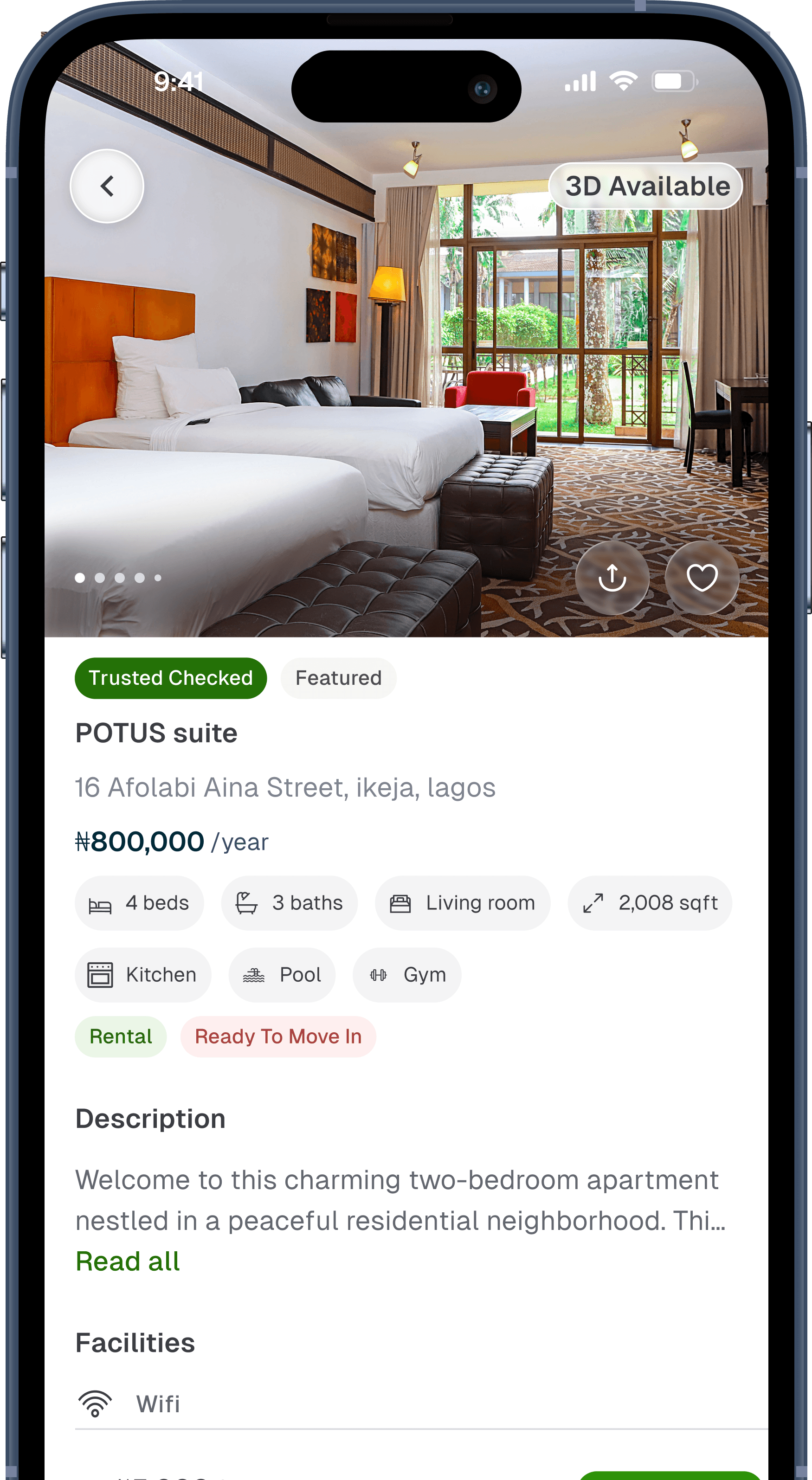 EasyFynd property detail screen